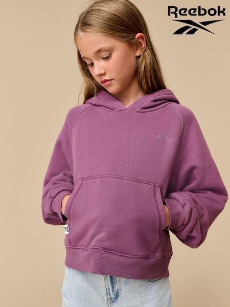 Reebok Girls Oversized 100% Cotton Cropped Hoodie (Q67614) | £22 - £28