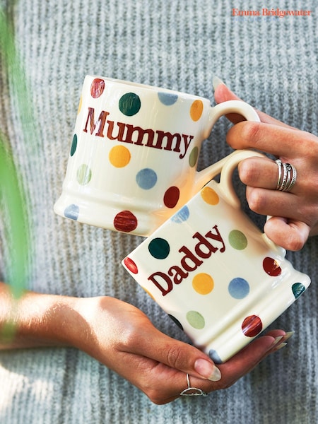 Emma Bridgewater Cream Polka Dot Daddy 1/2 Pint Mug (Q68078) | £25