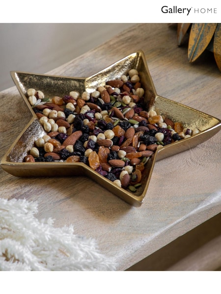 Gallery Home Gold Christmas Star Tray 315x300x30mm (Q68661) | £25