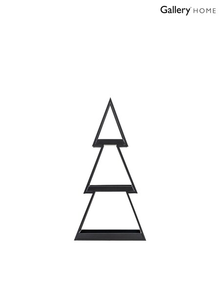 Gallery Home Black Black Christmas Tree Tray Stack 400x145x800mm (Q68997) | £70
