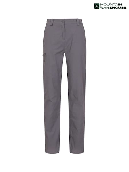 Mountain Warehouse Grey Womens Lightweight Stretch Walking Short Length Trousers (Q69126) | £40