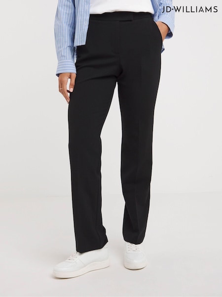 JD Williams Black Magisculpt Straight Leg Trousers Long (Q69277) | £37