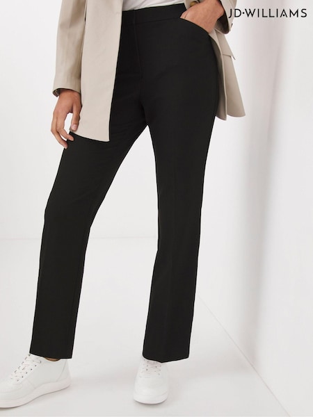 JD Williams Black Magisculpt Straight Leg Trousers Regular (Q69296) | £37
