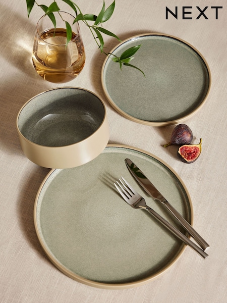 12 Piece Grey Joni Reactive Glaze Dinner Set (Q69441) | £60