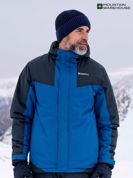 Mountain Warehouse Blue Dusk III Mens Water Resistant Ski Jacket (Q69462) | £72