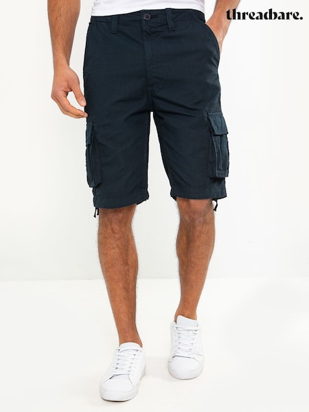 Threadbare Navy Cargo Shorts (Q70200) | £26