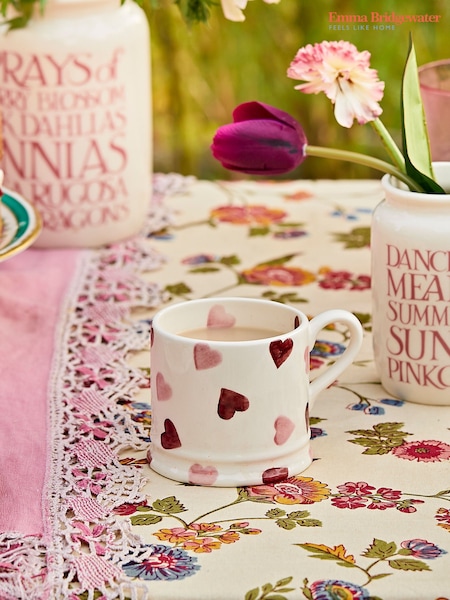 Emma Bridgewater Cream Pink Hearts Small Mug (Q71377) | £18