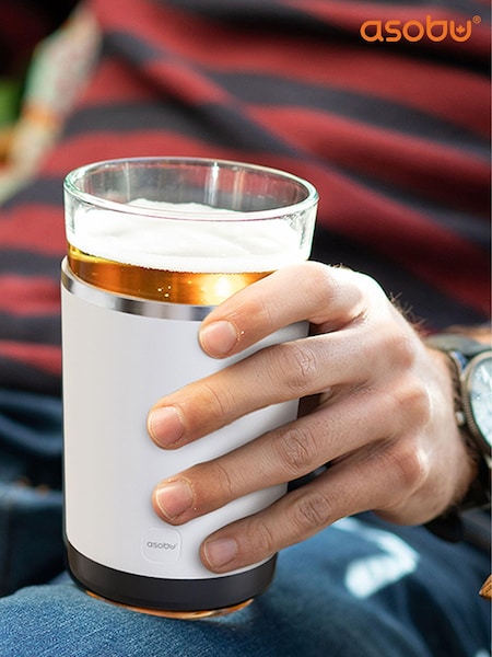 Asobu White Beer Glass with Insulated Double Walled Sleeve (Q71399) | £26