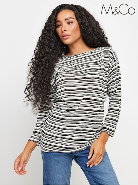 M&Co Cream Stripe Top (Q71575) | £27