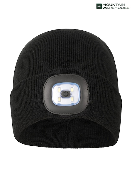 Mountain Warehouse Black Mens Highlands Light Up Beanie (Q72008) | £20