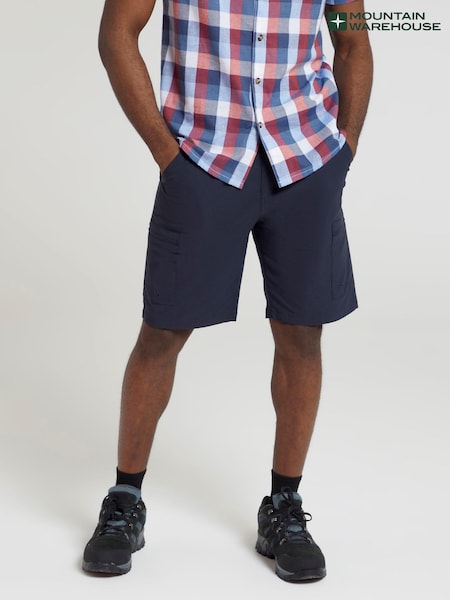 Mountain Warehouse Blue Mens Trek Walking Shorts (Q72023) | £24