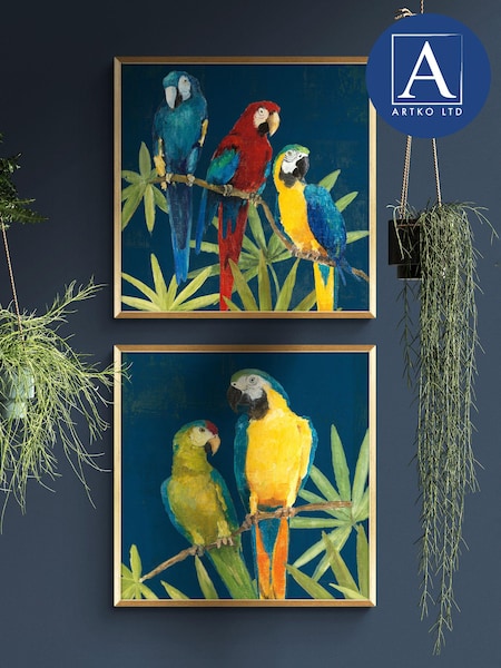 Artko Set of 2 Gold Birds Of A Feather by Avery Tillmon Framed Art (Q73639) | £95