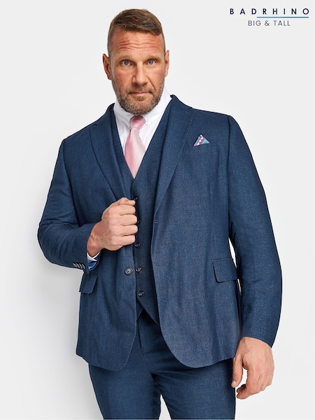 BadRhino Big & Tall Blue Regular Fit Wedding Suit Jacket (Q73737) | £105