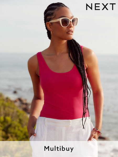 Pink Thick Strap Vest (Q73859) | £7