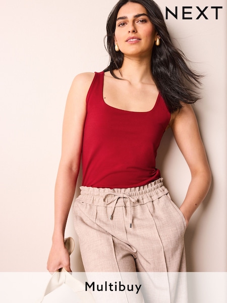 Red Square Neck Vest (Q73882) | £10