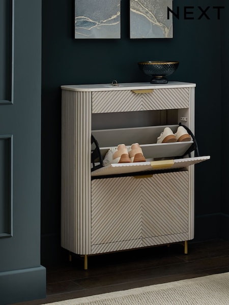 Light Grey Valencia Shoe Storage Cabinet (Q73890) | £750