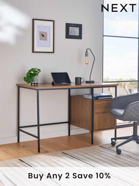 Dark Natural Marlow Desk (Q73939) | £375