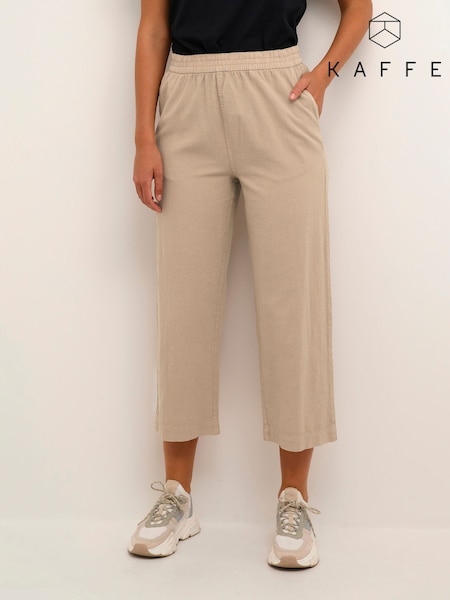 Kaffe Ground Naya Culotte 100% Cotton Trousers (Q74354) | £40