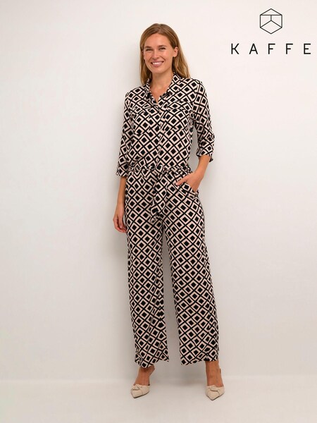 Kaffe Casual Fit Rutie 3/4 Sleeves Black Jumpsuit (Q74397) | £40