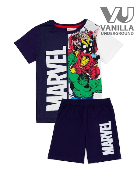 Vanilla Underground Blue Boys Licensing Short 100% Cotton Pyjamas (Q74633) | £16