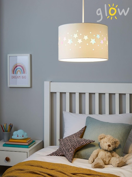 glow White Stars Iridescent Easyfit Shade (Q74669) | £20