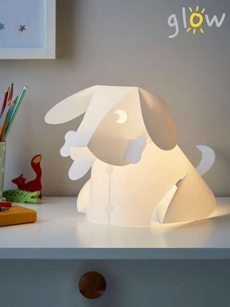 glow White Dog Table Lamp (Q74671) | £25