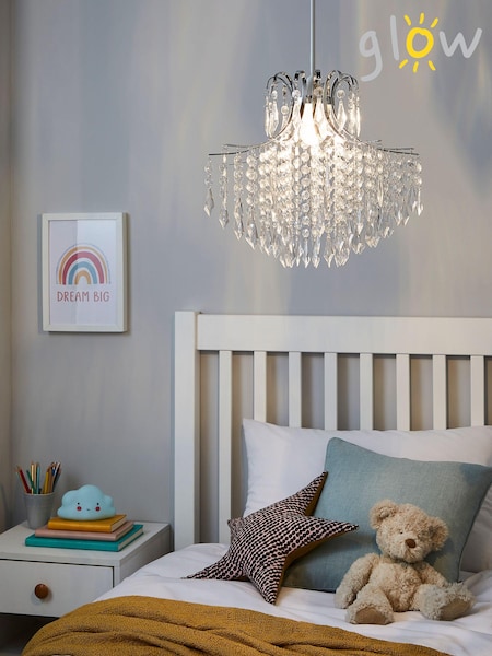 glow Chrome Acrylic Droplet Easyfit Ceiling Light (Q74718) | £45