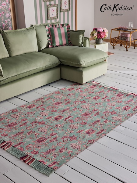 Cath Kidston Floral Friendship Garden Woven Rug (Q74783) | £140 - £350