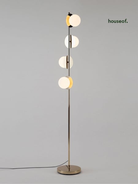 Houseof. Brass Opal Disk Floor Lamp (Q75325) | £300