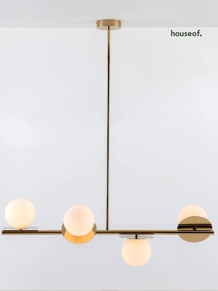 Houseof. Brass Opal Disk Ceiling Light (Q75366) | £300