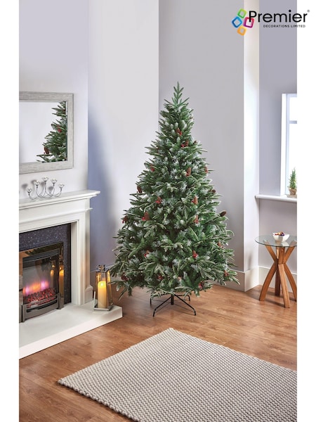Premier Decorations Ltd Green 6ft Snowy Spruce Berry and Cone Christmas Tree (Q76216) | £175