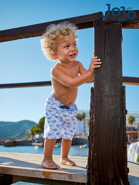 JoJo Maman Bébé Blue Swim Shorts (Q76592) | £16