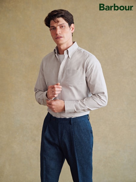 Barbour® Neutral Cotton Oxford 100% Cotton Shirt (Q76601) | £80
