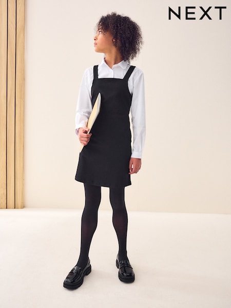 Black Senior Stretch School Pinafore Dress (9-17yrs) (Q76910) | £12 - £18