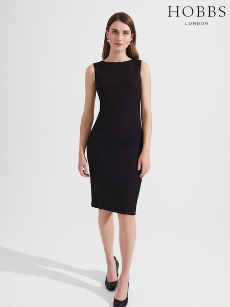 Hobbs Black Petite Charley Dress (Q77155) | £139