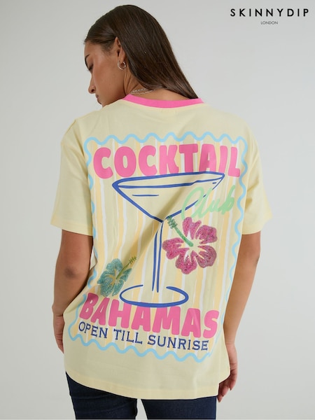 Yellow - Skinnydip Cocktail Bahamas T-shirt