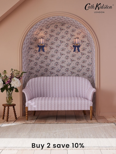 Cath Kidston Ticking Vine Cream Sofa Rodeo Accent Chair (Q77674) | £699
