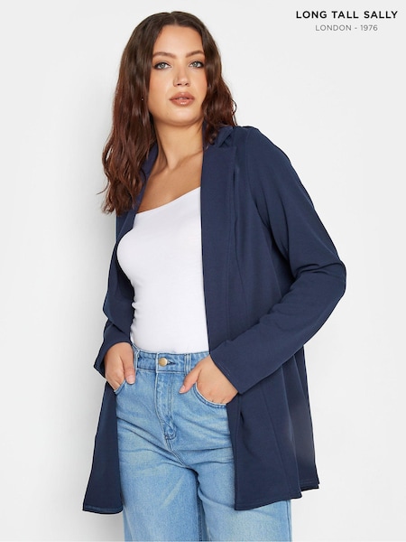Long Tall Sally Blue Scuba Crepe Blazer (Q77960) | £39