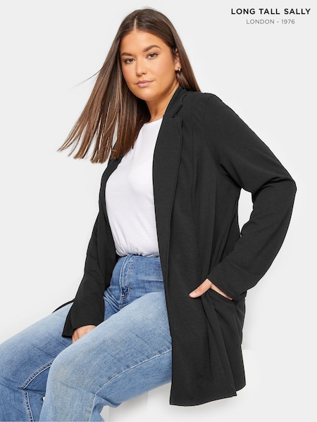 Long Tall Sally Black Scuba Crepe Blazer (Q78000) | £39