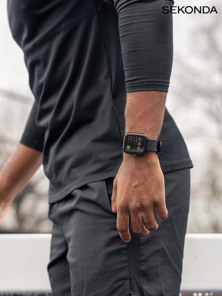 Sekonda Unisex Motion Plus Black Smartwatch With Case And Silicone Strap With LCD Dial (Q78171) | £80