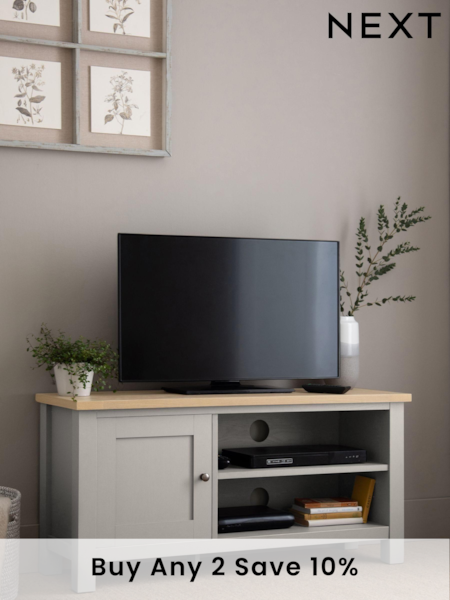 Dove Grey Malvern Oak Effect Up to 50 inch Slim TV Unit (Q78223) | £199