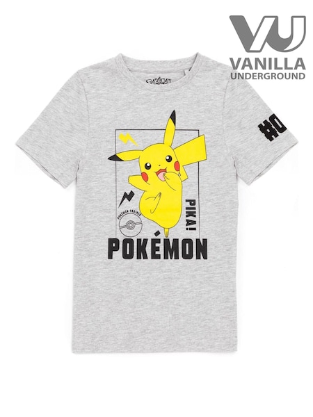 Vanilla Underground Grey Kids Pokemon 100% Cotton T-Shirt (Q78571) | £14