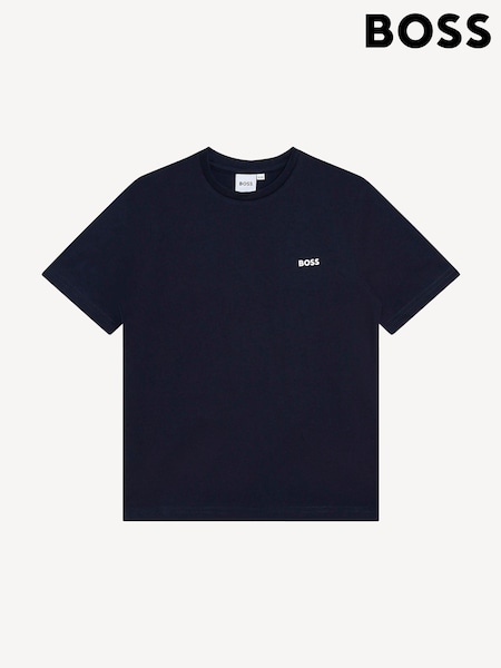 BOSS Navy Blue Logo Short Sleeved T-Shirt (Q78905) | £43 - £48