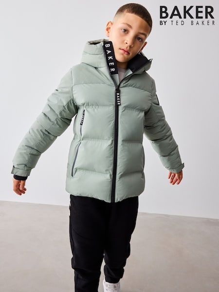 Baker by Ted Baker Green Shower Resistant Heatseal Coat (Q79279) | £63 - £70