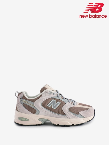 New Balance White/Olive Green Womens 530 Trainers (Q79655) | £110