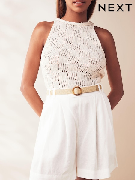 Natural Skinny Raffia Belt (Q80518) | £10