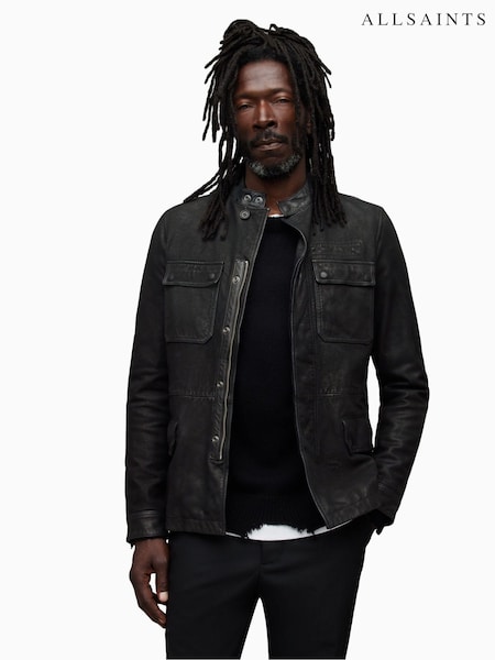 AllSaints Black Forter Jacket (Q80630) | £399