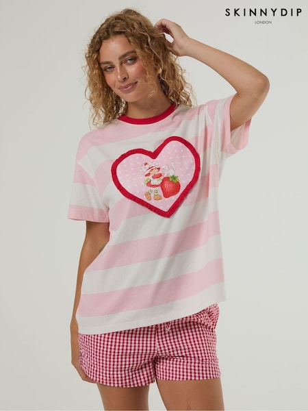 Pink - Skinnydip Strawberry Shortcake Stripe T-shirt