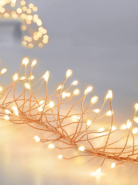 Premier Decorations Ltd White Warm 430 Garland Warm White Timer LED Christmas Lights (Q81953) | £28