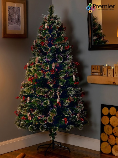 Premier Decorations Ltd Green Snow Tipped with Berries & Cones 5ft Christmas Tree (Q81975) | £110